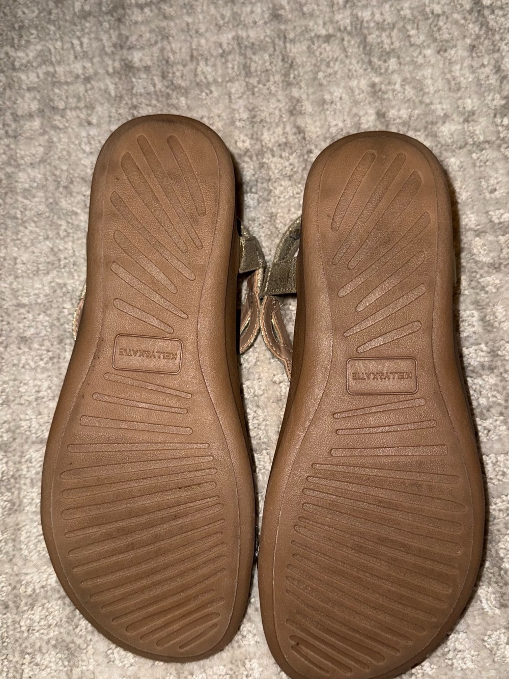 Kelly & Katie Silver Beaded T-Strap Sandal - Picture 4 of 4